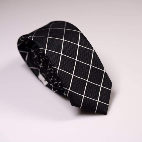 Γραβάτα με μαύρο καρώ GK/2060-26