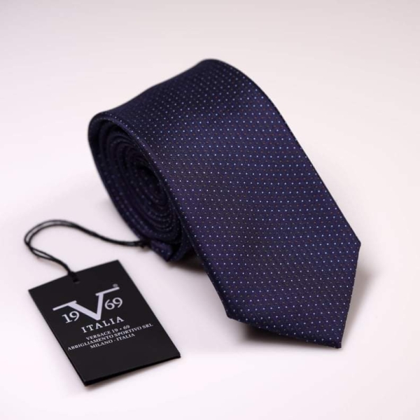 Γραβάτα μπλέ με μικρό πουά μπλέ GD/5050-55