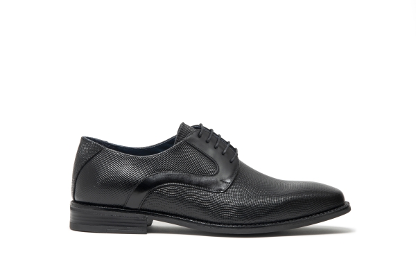 Παπούτσια δερμάτινα μαύρα ART-722-BLACK
