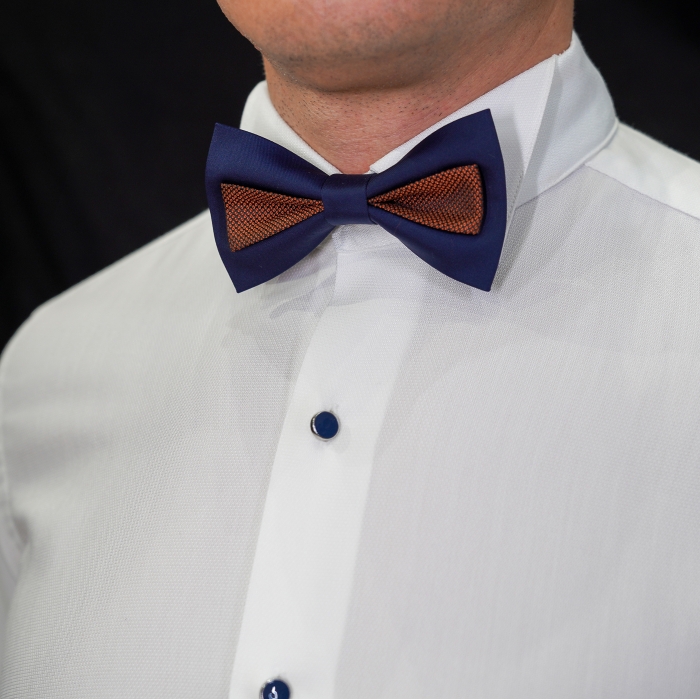 Blue bow tie with smaller tampa bow tie PP/1050-15