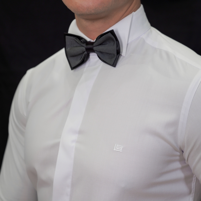 Black bow tie with grey bow tie PP/2040-24