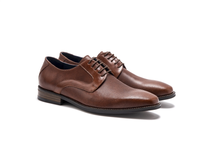 Leather shoes cognac ART-722-cognac