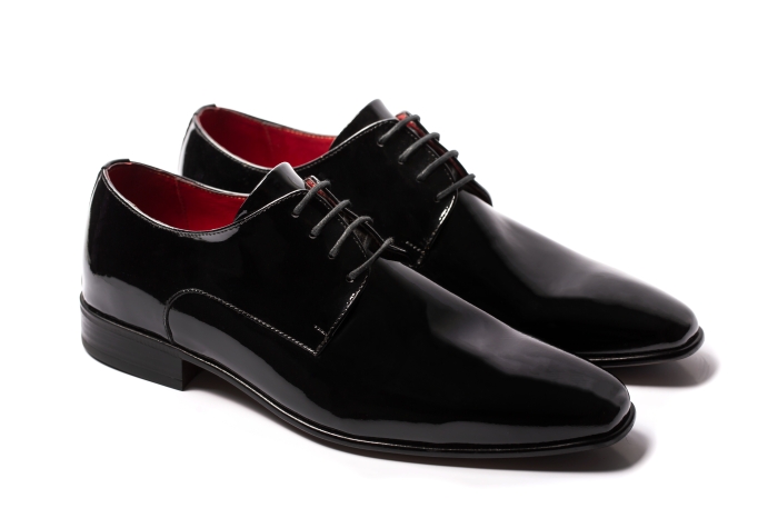 Leather shoes shinny black ART-461-black