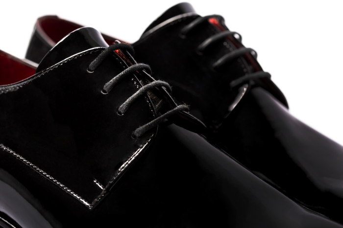 Leather shoes shinny black ART-461-black