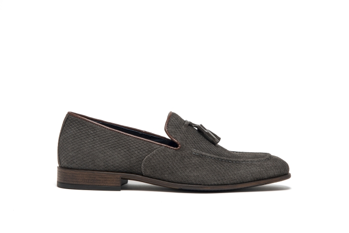 Suede lofer Shoes grey ART-709-grey